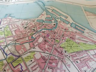 1940 Vintage Bartholomew ' s Pocket Plan of Edinburgh & Suburbs 5