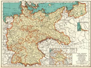 1937 Antique Germany Map Prussia Map Vintage Map Of Germany Wall Art 6682