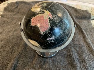 Antique Encyclopedia Brittanica Black Earth Globe