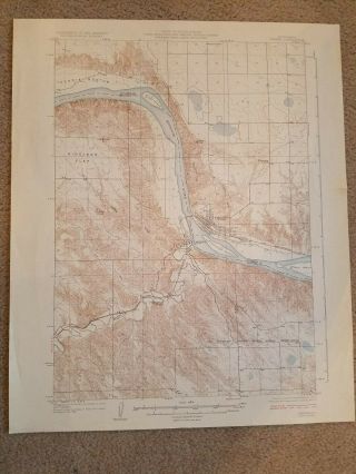 22x29 1924 Usgs Topo Map Pierre,  South Dakota Missouri River Giddings Flat