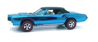 1968 Hot Wheels Redline Custom Eldorado Ice Blue Light Blue W/ White Int Wow