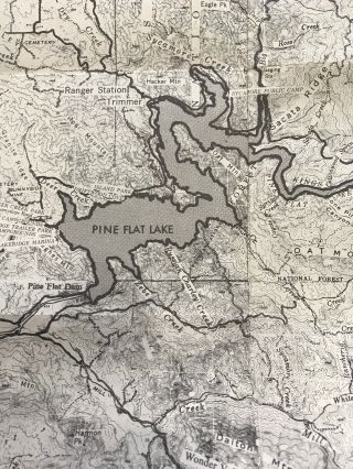 Vtg Rare Kym ' s Guide 1962 Pine Flat Shaver Huntington Map No.  17 San Joaquin 4