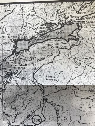 Vtg Rare Kym ' s Guide 1962 Pine Flat Shaver Huntington Map No.  17 San Joaquin 5