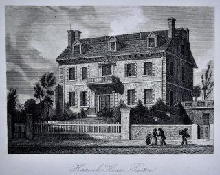 1852 Walker Antique Print - John Hancock House Boston Massachusetts Architecture 2