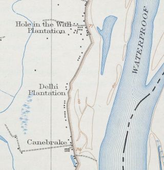 1922 Natchez Mississippi Louisiana Vidalia Vintage 15 - minute USGS Topo Map 2
