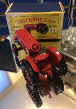 MATCHBOX LESNEY KING SIZE K - 4 MCCORMICK INTERNATIONAL B - 250 FARM TRACTOR 3