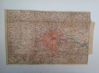 London And Surrounding Areas,  1901 Antique Map,