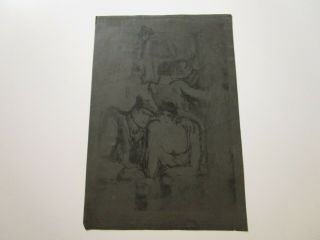 RARE ANTIQUE KEES VAN DONGEN LITHOGRAPH METAL PRINTING PLATE MUSIC BAR ART DECO 2