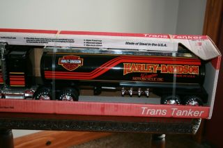 NYLINT HARLEY - DAVIDSON TRANS TANKER SEMI TRACTOR TRAILER 3