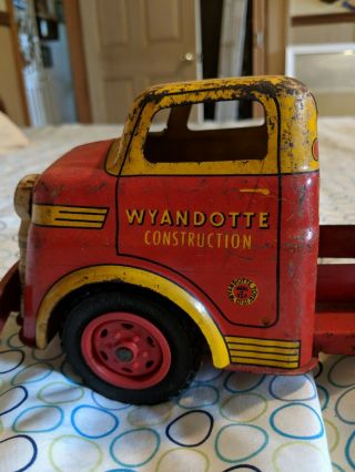 Vintage Wyandotte Construction Company,  Truck Trailer,  Pressed Steel
