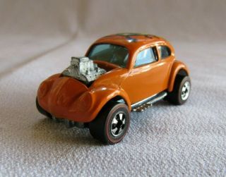 1974 Hot Wheels Redline Flying Colors Volkswagen Orange W/ Bug,  Hk -