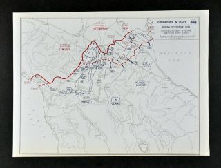 West Point Wwii Map Italy Operations Spring Offensive Battle Of Bologna Argenta