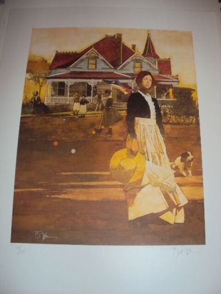 Bart Forbes Lithograph Print " Texas Sunday " Limited Edition 47/175