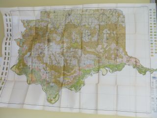 1914 Antique Map Oklahoma Bryan County Durant Kenefic Bokchito 53 X 35 " 8874