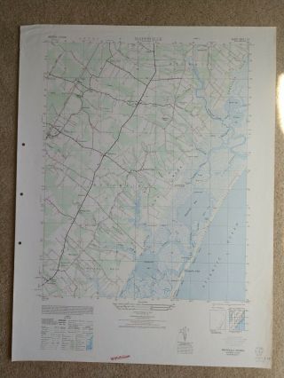 Large 28x221948 Topo Map Mappsville,  Virginia Bloxom Metomkin Modest Town