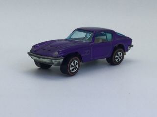 Hot Wheels Redline Maserati Mistral Purple White Interior Made In Hong Kong 1969