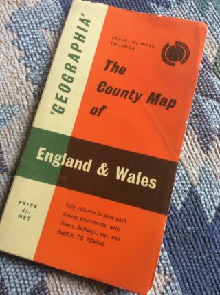 Geographia.  Vintage County Map Of England And Wales