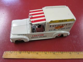 Tin Litho 1950 ' s Nomura Delicious Ice Cream Truck Vehicle 2