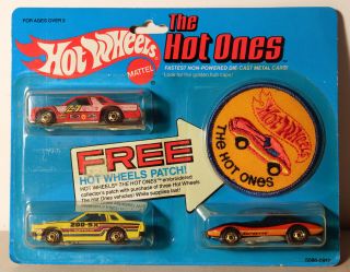Dte 1981 Card 3 Pc Hot Wheels Bw The Hot Ones Corvette,  Datsun,  Fairmont Niop