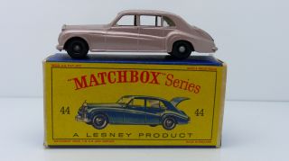 Matchbox Lesney Moko 44 Rolls Royce Phantom V Bpw Black Wheels Toy Car Mib
