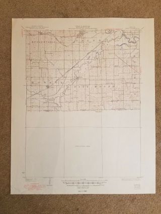 22x29 Vintage 1950 Usgs Topo Map Dawn,  Missouri Ludlow Utica Mooresville