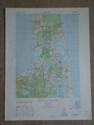 Large 28x22 1947 Topo Map Orleans,  Massachusetts Cape Cod Bay Eastham Brewster