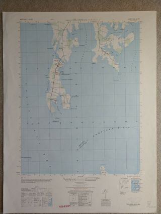 Large 28x22 1949 Topo Map Tilghman,  Maryland Neavitt Avalon Dogwood Harbor