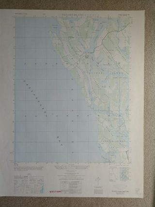 Large 28x22 1950 Topo Map Taylors Island,  Maryland Hooper Island Oyster Cove