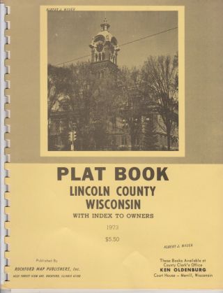 Lincoln County Wisconsin 1973 Plat Book Maps Farm Landowner Index Rockford
