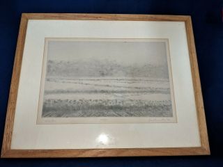 Rare American Ernest Garthwaite Artist Proof Etching Signed And Number In Pencil