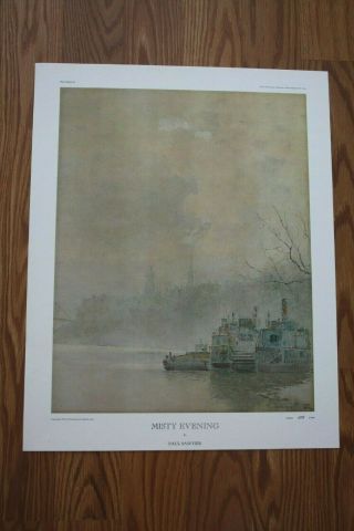 Paul Sawyier Misty Evening Print Authentic Certificate Art Kentucky Limited Ed 2