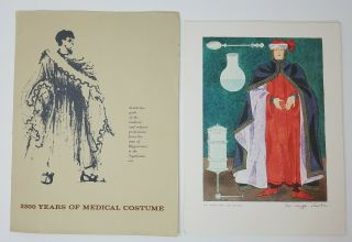 2300 Years Of Medical Costume Folio Of 12 Prints 1962 From Abbott Labs