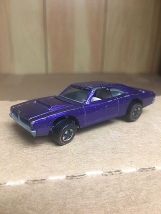 1968 Hot Wheels Purple Custom Dodge Charger Redline