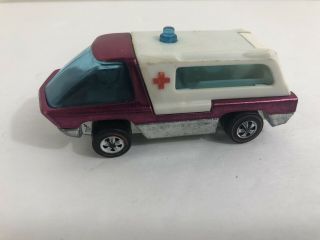 Vintage Hot Wheels Redline 1969 Die Cast Heavy Weights Ambulance Mattel Car
