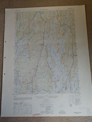 Large 28x22 1949 Topo Map Phippsburg,  Maine Arrowsic Georgetown West Bath