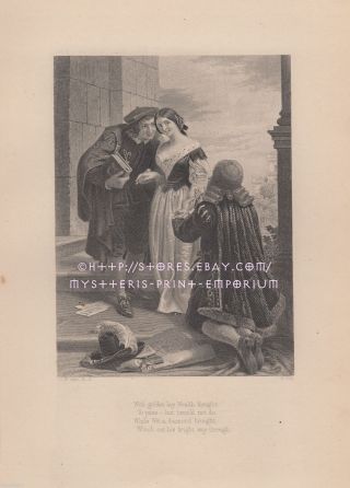 Diamonds Are A Girls Best Friend - Love - Moore Poem - 1880 Antique Vintage Art Print