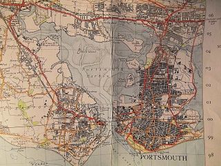Solent - Southampton - Portsmouth:isle Of Wight - Hants - War Decade Ordnance Map 1945 - 7