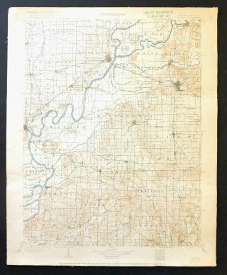 Patoka Indiana Illinois Vintage Usgs Topo Map 1903 Evansville Topographical