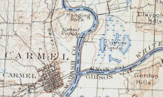 Patoka Indiana Illinois Vintage USGS Topo Map 1903 Evansville Topographical 3