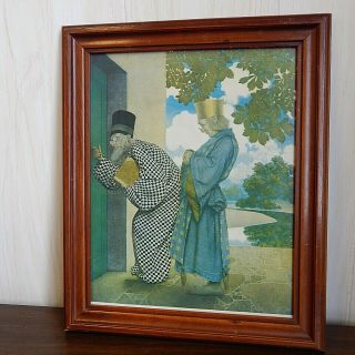 Maxfield Parrish 1925 The King & Chancellor Knock Knave Of Hearts Framed Print
