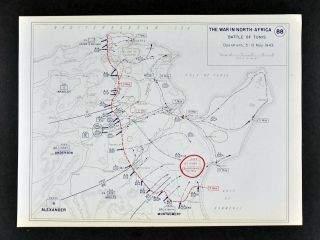West Point Wwii Map North Africa Battle Of Tunis Tunisia War Tanks Alexander