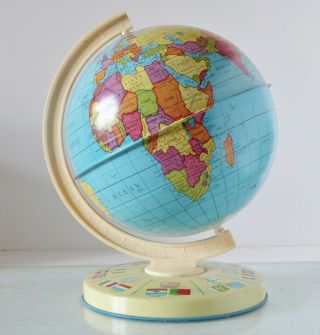 Chad Valley Globe Of The World 1960s With Its Box.