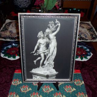 Art Vart - 008 Vintage Black & White Photo Print Sculpture Of Apollo And Daphne