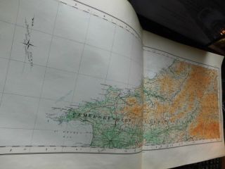 Pembroke To Brecon - Prescelly Wales:rare Elongated Os Map - 1922 Topographic Colour