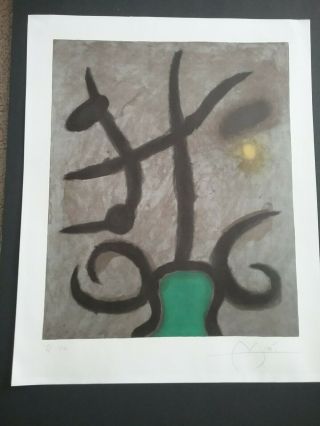JOAN MIRO SIGNED LITHOGRAPH FROM 10.  FEMMES ASSISE II/V 28 NOV 1960 5