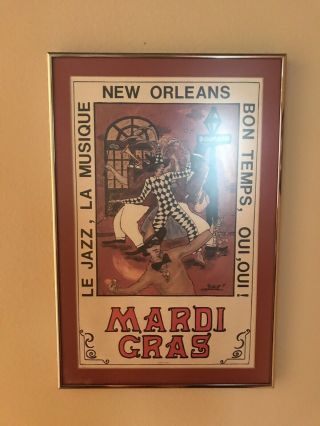 George Luttrell Orleans Mardi Gras Poster 21”x14.  5”