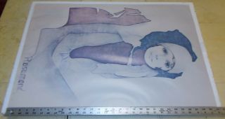 Vintage 1976 Christine ROSAMOND Lithograph Print 20 x 30 SIMONE Unframed ^ 6