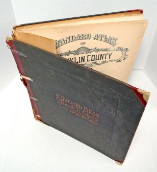 1908 Standard Atlas Of Franklin County Iowa W/ Plat Maps & Photos Of Residents