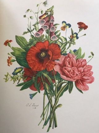 Set of 6 Jean Louis Prevost: Bouquets Portfolio of 6 Floral Prints 16”x20” 1945 7