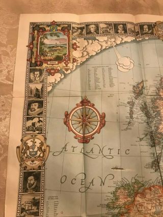 1937 NATIONAL GEOGRAPHIC MAP BRITISH ISLES IRISH STATE RIDDIFORD 5